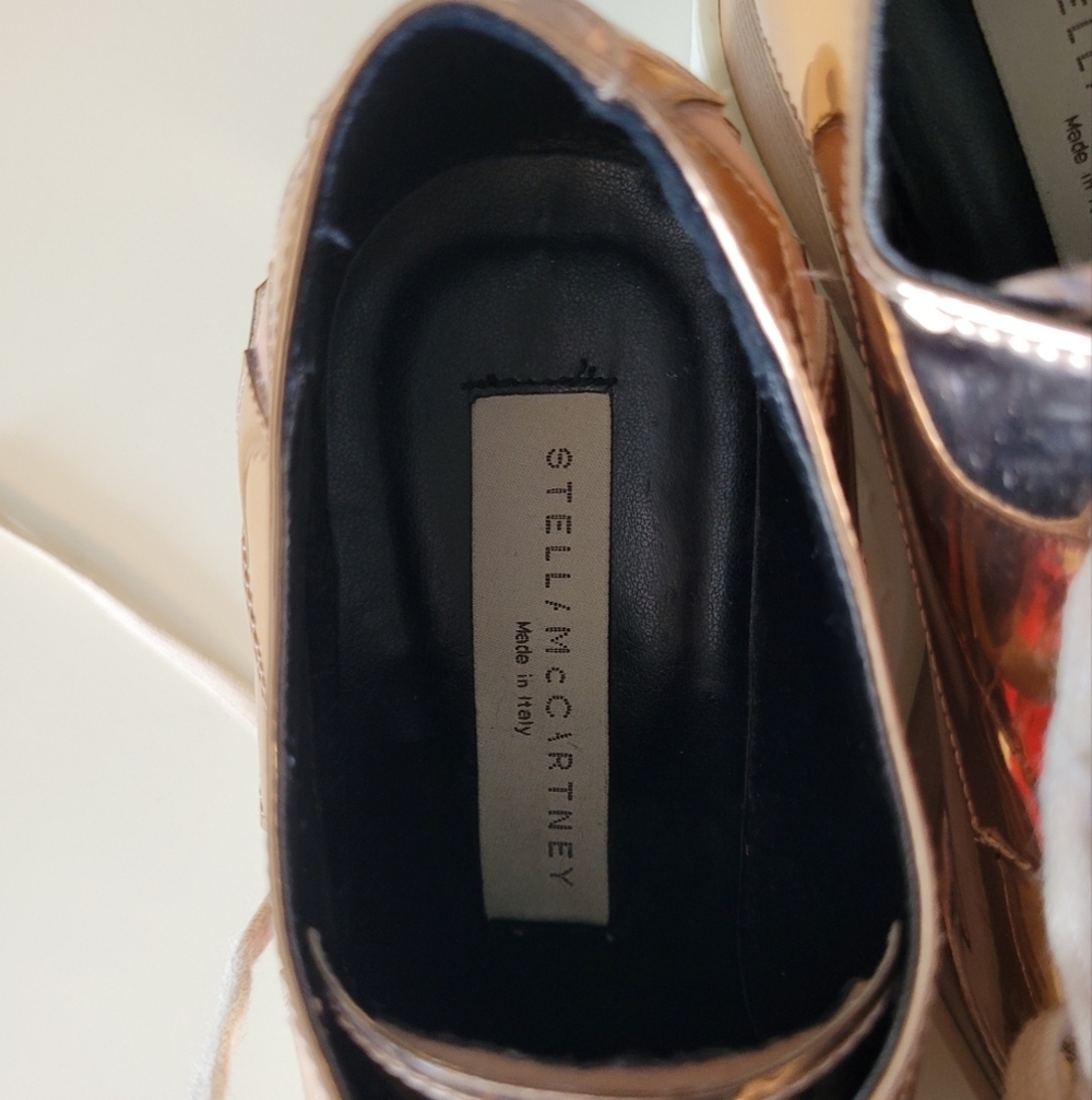 Stella McCartney Elyse Rose Gold Platform Trainers, VGUC, Size 36 - Picture 4 of 14